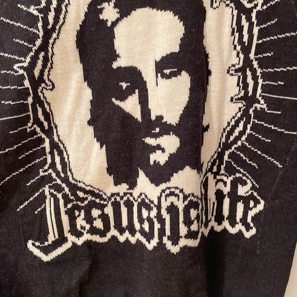 Dsqured dark drey Jesus is life wool sweater size small Italy - Picture 2 of 5